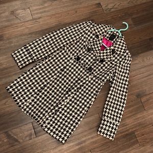 Express houndstooth wool peacoat